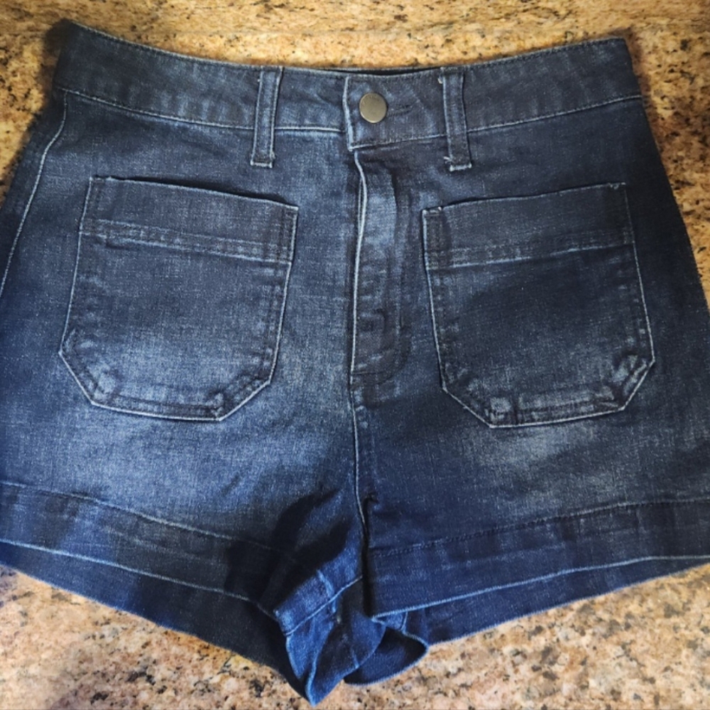 Women's/Juniors High-Rise Denim Shorts.